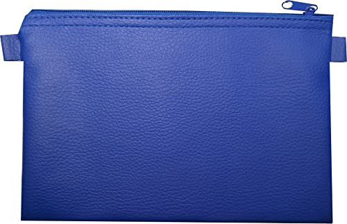 Banktasche aus Kunstleder, Farbe: blau Dokumententasche Etui Geldscheintasche
