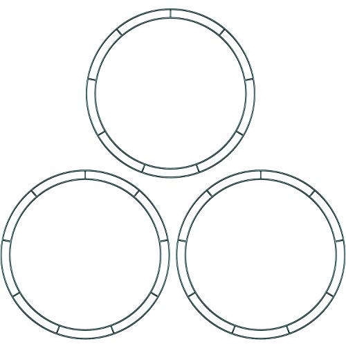 Sumind Flat Wire Rings Wreath Frame for New Year Valentines Decoration (3, 10 Inches)