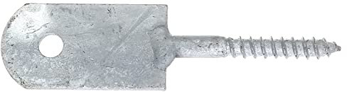 Alberts 210731 Zaunriegelhalter mit Holzgewinde | feuerverzinkt | zum Anschrauben | 120 / 8 x 60 mm