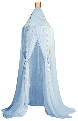 VERNASSA Zanzariera, baldacchino per Letto Cupola tende bambini, 10-layer in tulle, tenda per lettura da spiaggia per bambini, decor per stelle di Natale da letto e camera da letto, Protezione
