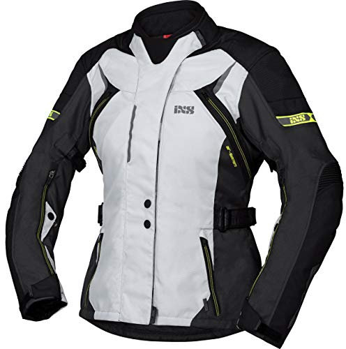 IXS Tour Liz-ST Damen Motorrad Textiljacke, grau/schwarz/gelb, 2XL