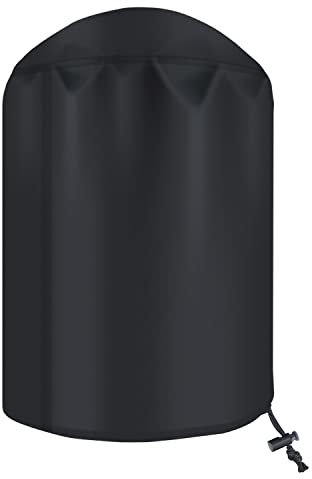 Barbecue Cover, Kettle BBQ Cover Waterproof Heavy Duty 420D Oxford Fabric Rip-Proof UV Resistant barbeque Grill Cover with Storage Bag (75 x 70cm)