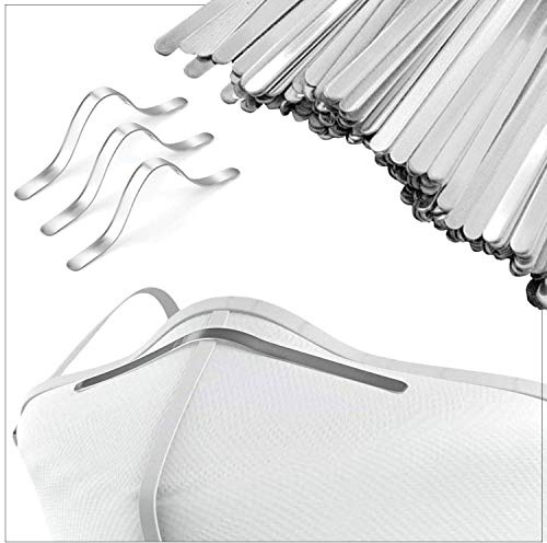 Trimming Shop Nasensteg Streifen 85 mm Aluminium Nase Draht Streifen Nase Clip Langlebige Nasenbrücke Draht zum Nähen, Maske, Herstellung von Gesichtsbedeckungen, DIY Handwerk, 300 Stück