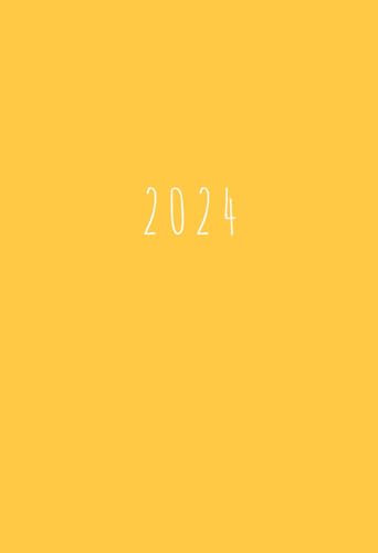 2024: Mini Wochenplaner A6 Taschenkalender | 1 Woche auf 2 Seiten Planer | Kalenderbuch Terminkalender Organizer Wochenkalender Terminplaner Buchkalender Jahresplaner | Soft-Cover Gelb