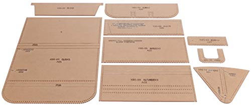 9-teilige Acryl-Schablone, transparente Schablone mit Handtaschenmuster für handgefertigte Bastelbedarfsartikel aus DIY-Leder