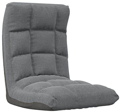 vidaXL Bodenstuhl Faltbar Schlafsessel Relaxsessel Sofastuhl Bodenkissen Bodensessel Bodensofa Relaxliege Liege Sessel Bodenliege Hellgrau Stoff