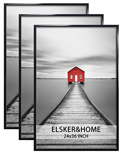 ELSKER&HOME 24x36 Poster Frame 3 Pack, Black