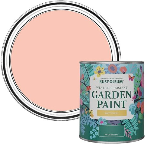 Rust-Oleum Peach Mould Resistant Garden Paint in Matt Finish - Happy as a Clam 750ml