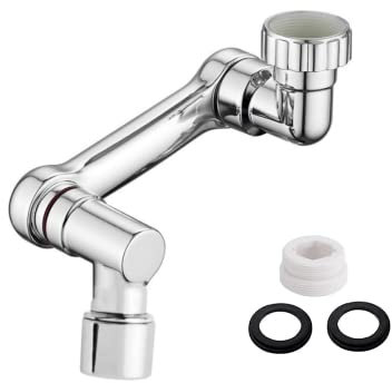 Aireador de grifo giratorio de 1080°, adaptador de grifo de gran ángulo, aireador giratorio para el hogar, fregadero, baño, cocina, grifo, filtro, accesorios
