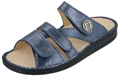 Finn Comfort Agueda Jeans (blau) - Pantolette - Damenschuhe Pantolette/Zehentrenner, Blau, leder (berna)