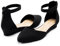 Cusolemore Damen Flache Schuhe Ballerinas mit Knöchelriemen, niedrige Keilabsatz Flats Spitze Zehe für Arbeit, Hochzeit SCHWARZ 37