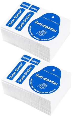 Stück Staubentferner Papier für Aufkleber 200 Blau Handybildschirme | Schmutz und Fingerabdrücke, Tragbar, Reinigungssticker für Handybildschirme, Entfernt Staub, für Telefon und Tablette