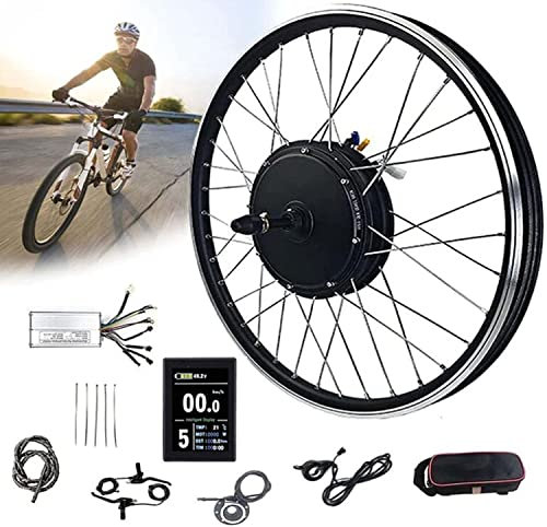 Electric Bike Conversion Kit,Ebike Conversion Kit Rear Wheel,48V 1000W/1500W Brushless Gear Hub Motor, E-Bike Motor Wheel With Display, 16/20/24/26/27.5/28/29/700C Wheel,1500W-26In