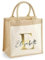 minimutz Jutetasche mit Monogramm Buchstabe - Personalisierte Geschenktasche mit Name Initiale - Tasche Baumwolle Muttertag Geburtstag Dankeschön