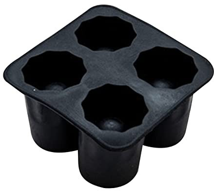 DAERBALA Molde para vasos de chupito de hielo, molde para cubitos de hielo, 4 agujeros, bandeja de hielo, bandeja de hielo, herramienta de bebida de verano, moldes en forma de taza
