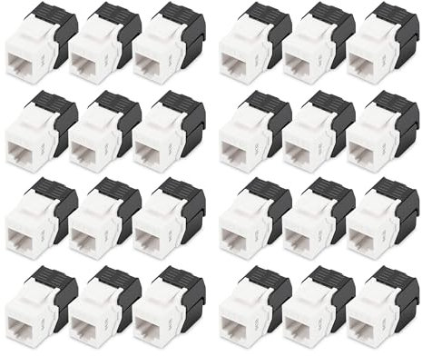 DIGITUS DN-93603 - Modulo Keystone Cat 6-24 Pezzi - Presa di Rete RJ45 Cat6 Non schermata - 250 MHz - 1GBase-T - 1 Gbit/s - da AWG 26 a AWG 22 - Installazione Senza Attrezzi