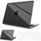 NPUOLS Hülle für MacBook Air 13 Zoll Hülle 2021 2020 2019 2018 Modell A2337(M1) A2179 A1932,Dünne Sbeständige Schutzhülle und Ultradünner TPU EU Tastaturabdeckung (A2337/A2179)，Kristall Schwarz