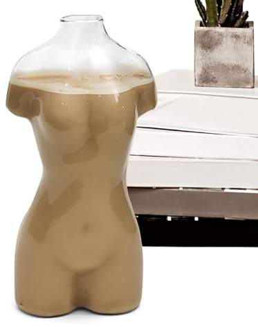 Shurzzesj Körperförmige Gläser, Damen-Biergläser, einzigartige Form, Bierkrug für Softdrinks, Milchtee, Bier, Cocktails, Kaffee