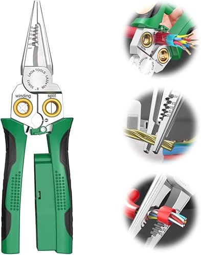 8 in 1 Multi-Function Wire Stripping Pliers, Wire Strippers with Electricity Measurement Function, Professional Wire Cutting and Crimping Tool