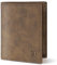 TENBST Portefeuille Homme, Porte Monnaie en Cuir avec Blocage RFID, 11 Porte Carte Crédit,Portefeuille pour Homme avec Poche à Monnaie (Marron)