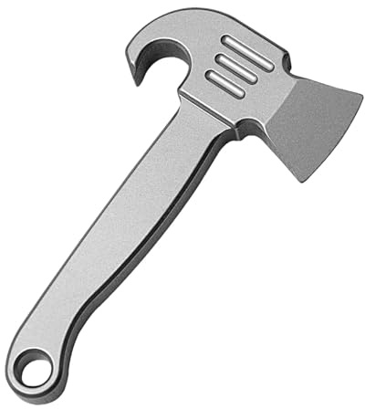 Huvqianu Axe-Shaped Bottle Opener Keychain | Multicolor Titanium Alloy | Compact, Portable Bottle Opener Keychain