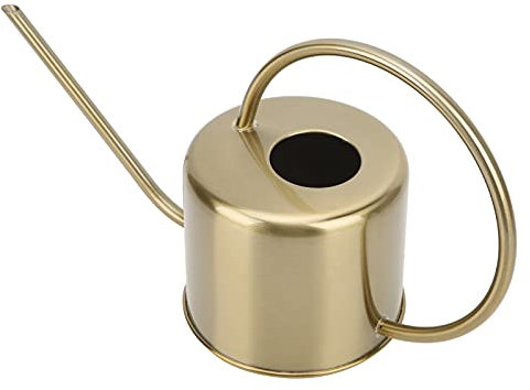 LetCart Gießkanne aus Metall, lange Öffnung, Messing-Metall-Sprinkeltopf für Schuppen, Dekoration, langer Auslauf, 1,5 l Fassungsvermögen, nicht y, ideal für den Innen- und Außenbereich