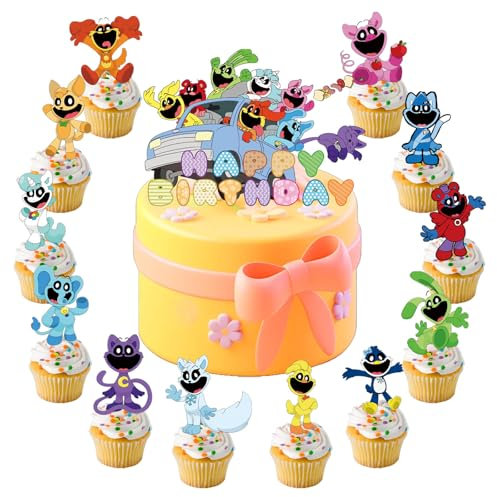 25 Stück Tortendeko,Kuchen Deko Kindergeburtstag, Cupcake Toppers, Kuchenzubehör,Happy Birthday Tortendeko für Jungen Geburtstag Party Kuchen Dekoration Supplies