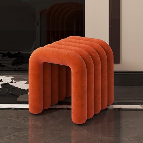 Moderne Polsterbank mit Stahlgestell für Eingangsbereich, Wohnzimmer und Küche, vielseitige Innenmöbel mit verstellbaren Füßen, trägt bis zu 100 kg (Orange)