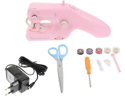 Lurrose 1 Juego De Máquina De Coser De Mano Máquina De Coser Portátil Máquina De Coser Duradera Máquina De Coser Pequeña Mini Máquina De Coser Dispositivo De Costura Máquina De