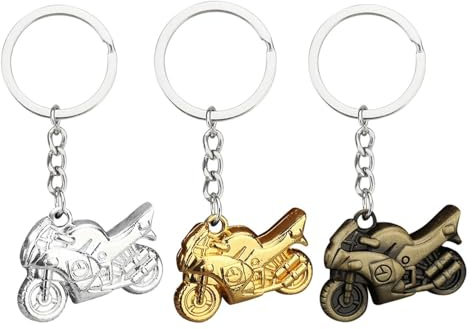 Pack De 3 Porte-Clés Moto, Porte-Clés Personnalisés Créatifs, Porte-Clés en Métal, Porte-Clés Décoratifs À La Mode