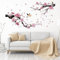 32 pcs Wandtattoo Aquarell Schmetterlinge, Rosa Wandsticker Spielzimmer Wohnzimmer Flur Bad WC Kindergarten (Pfirsichblütenbaum)