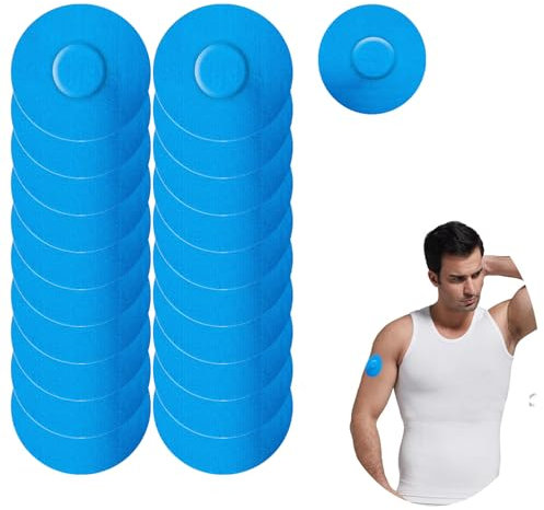20 Pcs Waterproof Sensor Covers Compatible with Freestyle Libre 1/2/3 Sensor, CGM Sensor Patchs Protector Breathable Without Glue Adhesive Glucose Monitor Patch for Sports Swimming (Blue)