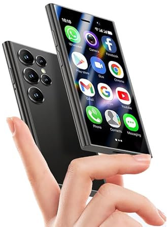 Mini Smartphone, 3 Inch Mini 4G Mobile Phone Android 9/ Dual SIM/Face Recognition/Google Play Unlocked Cell Phone (Black)