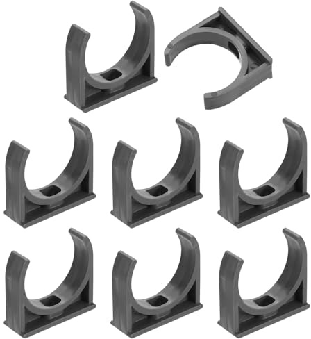 QUARKZMAN 8 Stück Rohrschellen, 40mm OD Rohrklemme Klemmschellen, Rohrclip aus Kunststoff für Pool Verrohrung Druck und Saugleitung