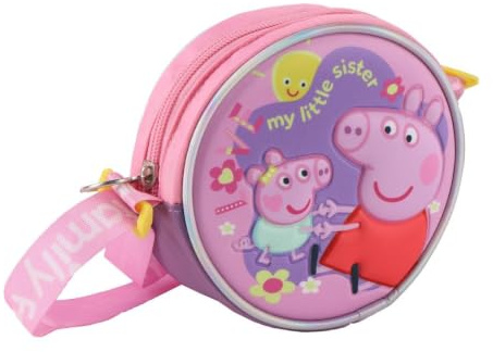 3D-Tasche für Mädchen, Peppa Wutz, geprägt, 3D-Tasche, Peppa Wutz, Geschenk und den täglichen Gebrauch