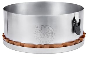 Sallys Springform mit perforiertem Boden und Dauerbackfolie, Edelstahl (25 cm)
