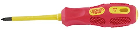 Draper Expert 69228 No. 1 x 80 mm Fully Insulated Pozidriv-Type Screwdriver