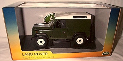Land Rover Defender 90 County Hardtop, dunkelgrün/weiss, RHD, 2004, Modellauto, Fertigmodell, UH 1:18