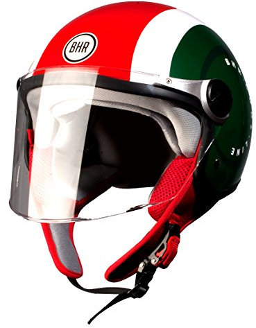 BHR Casque Demi-Jet, Italie Drapeau, 55/56