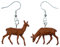 Miniblings Reh Ohrringe Hänger Waldtier Tiere Rehe Rehkitz Hirsch Damwild Natur - Handmade Modeschmuck I Ohrhänger Ohrschmuck versilbert