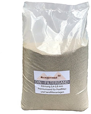 Samore 2 x 25 kg Filtersand für Sandfilteranlagen Quarzsand 0,4-0,8 mm H1 Marke Meinpool24.de