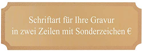 pokalspezialist Gravurplatte Bronze 50 x 17 mm Gravurschild für Pokale mit Wunschgravur - jetzt selbst gestalten
