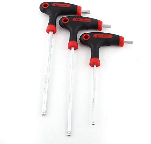 1Set of Bike Hex Wrench Tool Multi-Functional Tool Long Handled Key Wrenches,Durable Plastic Three Hex Wrench Multi-Functional Headset Pedal Stem Bicycle Repair Hardware Tools