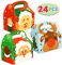 JOYIN 24 Stück 3D Weihnachten Geschenkboxen, Geschenkschachtel Süßigkeiten, Kuchen, Schokolade, Plätzchen, Kekse Karton für Weihnachten, Geschenkverpackung (Santa House)