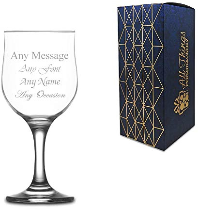 Personalised Engraved 200ml Nevakar Wine Glass, Gift Boxed, Perfect for Any Wine Lover