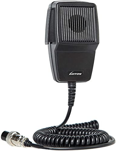 LUITON Cb Microphone Speaker Noise Cancelling 4-Pin Mic Speaker Compatible with At-5555 Series, Cobra, Uniden, Midland, Galaxy CB Radio Mic, 3.5mm Jack, XLR Connector