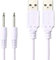 Accessonico Ersatz-Ladekabel-Set, Schwarz, 6.6 Fuß, 2 Stück, Kompatibel mit Tracys Dog, Paloqueth, Lovesense, Beauty-Instrument, USB-Ladekabel, 2,5 mm, Hochgeschwindigkeit, Indoor