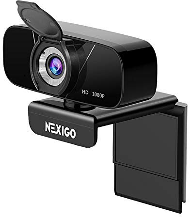 NexiGo 1080P Streaming Webcam with Microphone & Privacy Cover, 2021 N620 Web Camera, 90-Degree Wide Angle, for PC/Mac Laptop/Desktop, Zoom Skype FaceTime Teams