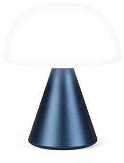 Lexon MINA M Wiederaufladbare kabellose LED-Tischlampe, für Nachttisch oder Schreibtisch, mit Dimmer, bis zu 12 Stunden Akkulaufzeit - Dunkelblau