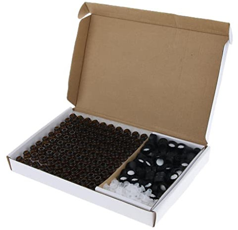 Milageto 100pcs Bouteilles en Verre avec Orifice Petits Flacons de Stockage de Parfum Aromathérapie Voyage Flacon Huile Essentielle Vide Amber 1 2 3ml - 1 ml